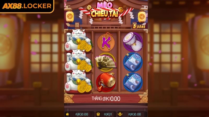 Chơi Auto-Spin theo từng chu kỳ game Mèo Chiêu Tài AX88