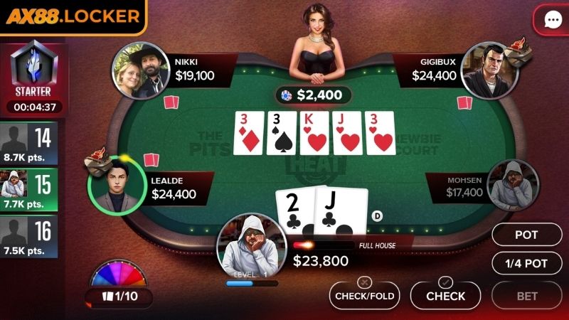 Bí kíp đánh Poker AX88 hiệu quả từ kinh nghiệm thực chiến