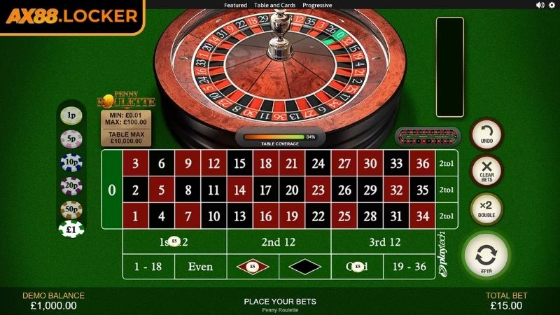 Roulette may mắn tại sảnh EBET AX88